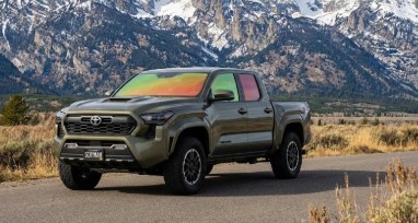 Car with TeckWrap Colored Windshield Tint